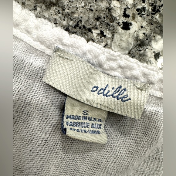 Anthropologie Odille White Cotton Flowy Top size S - Picture 13 of 13